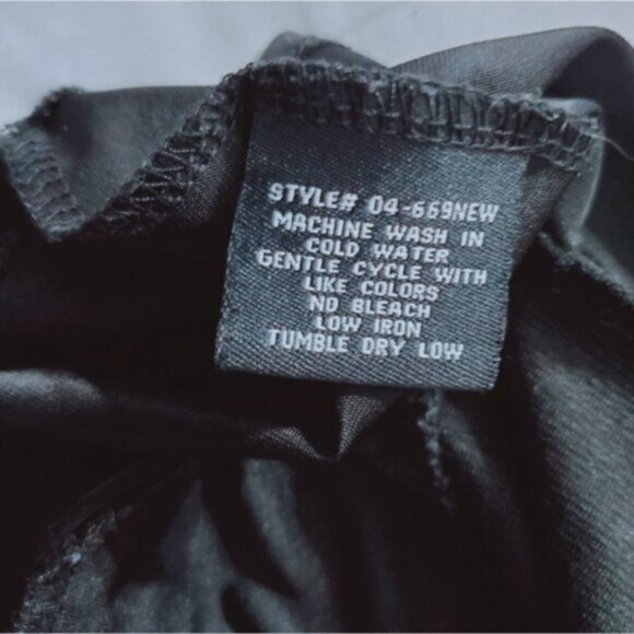 A'gaci Peplum Faux Leather Sweetheart Rocker Chic Sheer top- Size Small - Picture 9 of 10